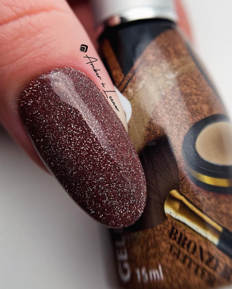  Гель - полиш Bronzer Glitter  ( светоотражайка) 15 мл 